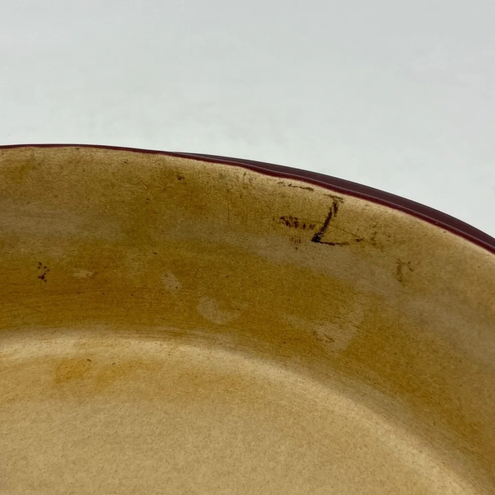 Pampered‎ Chef Traditions Collection Stoneware Cranberry Pie Plate Made in USA